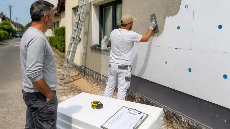 Prix de l'isolation extérieure au m² : fourchettes réelles et facteurs